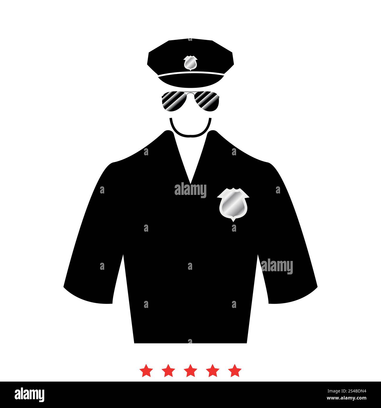Police icon . Flat style. Police icon . It is flat style Stock Vector ...