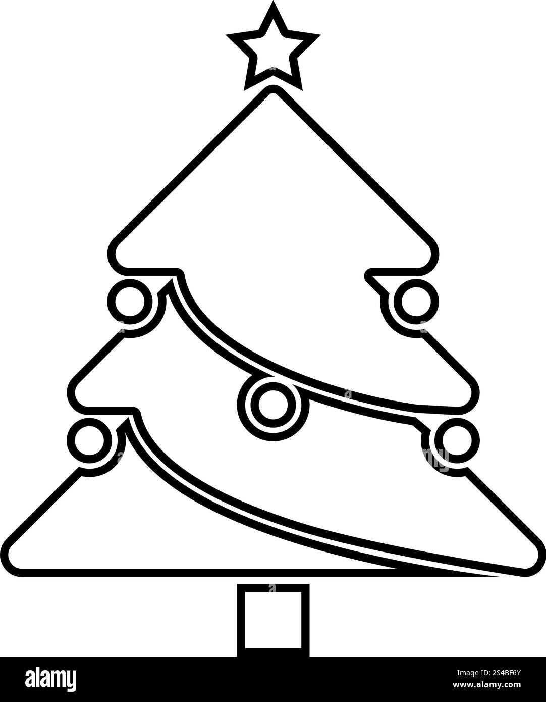 Christmas Tree black icon Stock Vector Image & Art - Alamy