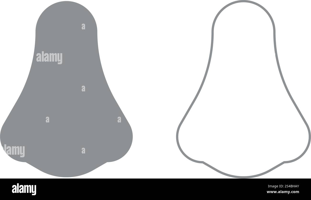 Set human nose grey Stock Vector Images - Alamy