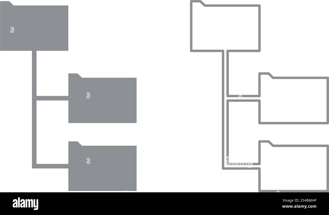 Folder structure icon. Grey set .. Folder structure icon. It is grey ...