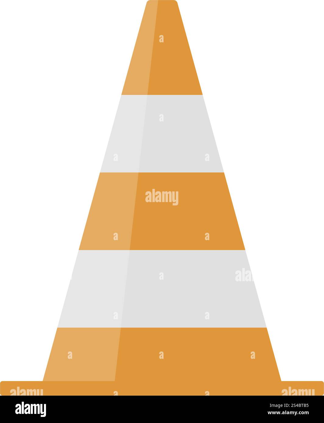 Icon of Traffic cone. Flat color design. Vector illustration Stock ...