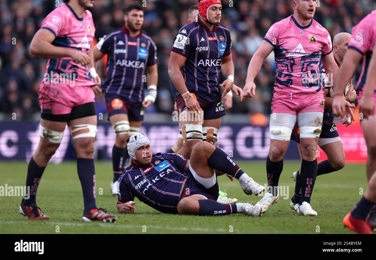 Bordeaux Begles' Tevita Malaefoou Tatafu during the Investec Champions