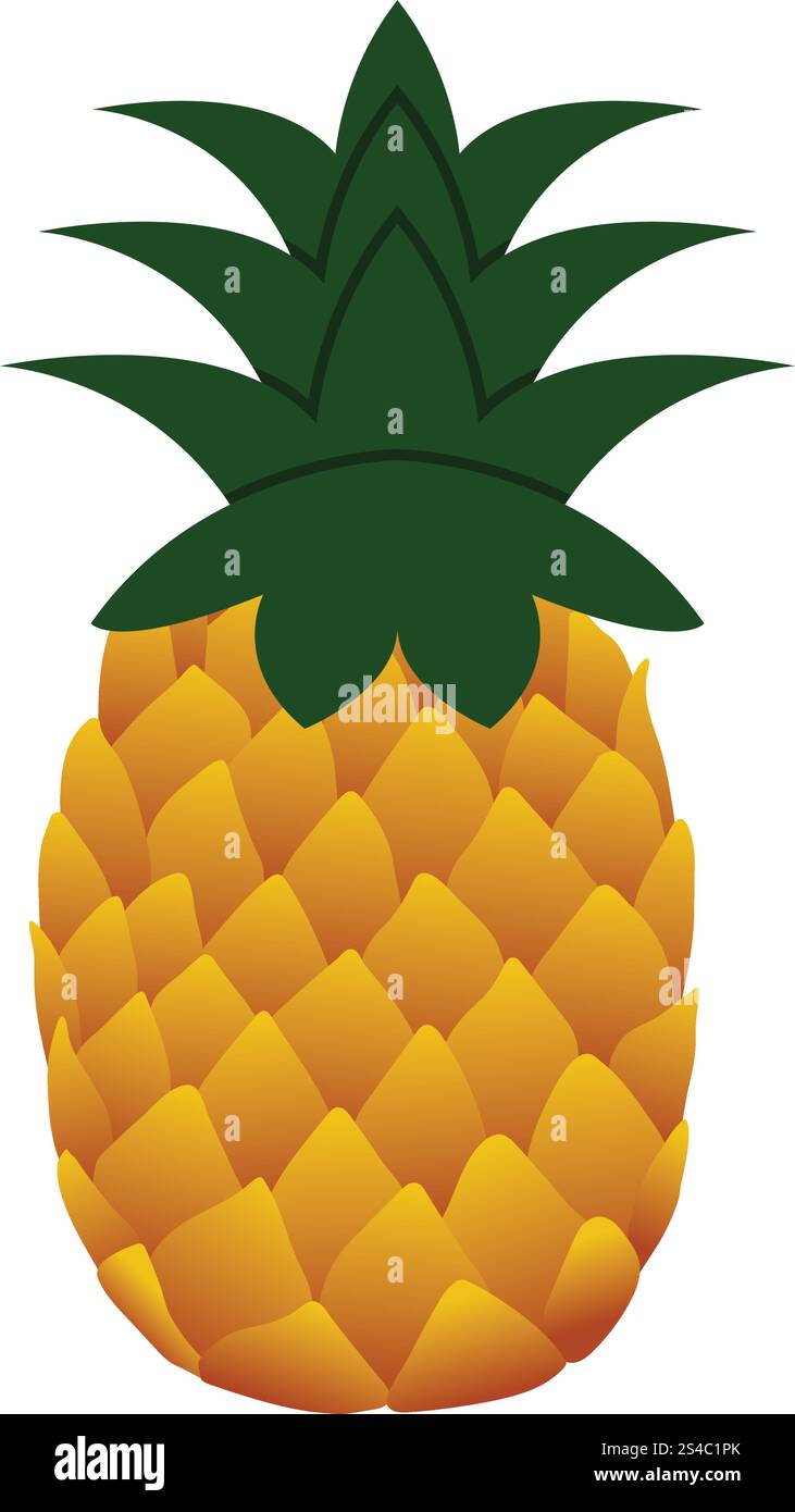 Flat design icon of Pineapple in ui colors. Vector illustration Stock ...