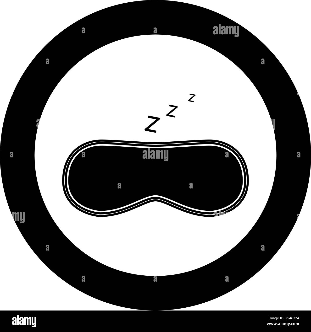 Mask for sleep icon black color vector illustration simple image flat ...
