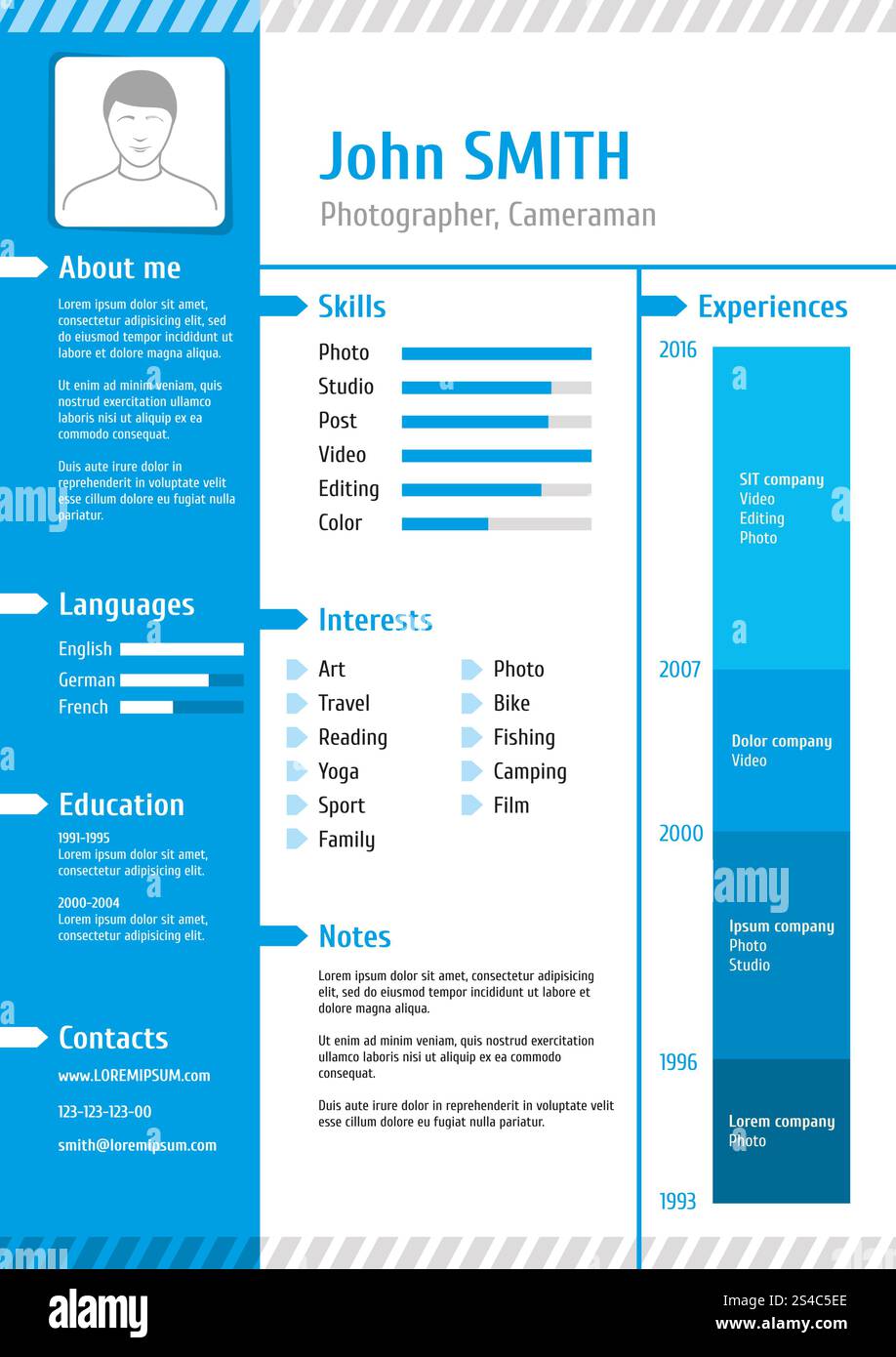 Business curriculum vitae and resume vector template. Business ...