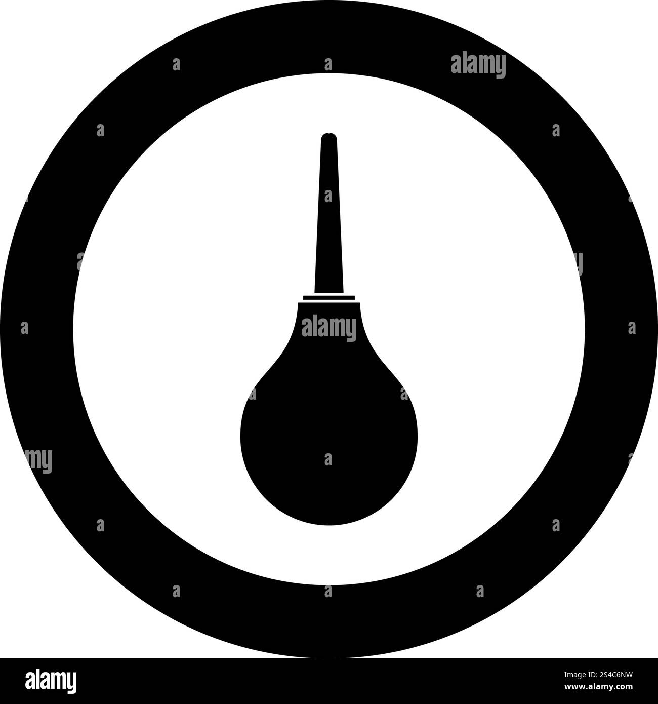 Enema black icon in circle vector illustration isolated flat style ...