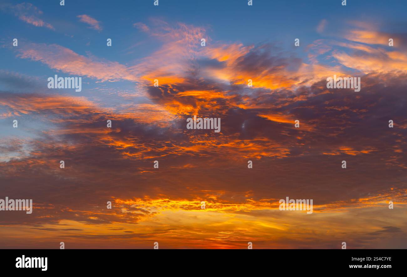 Beautiful sky with cloud before sunset Stock Photo