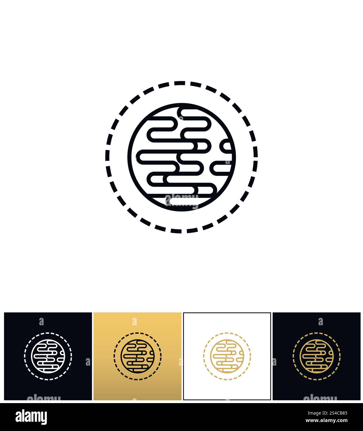 Planet abstract symbol or globe earth linear icon. Planet abstract ...