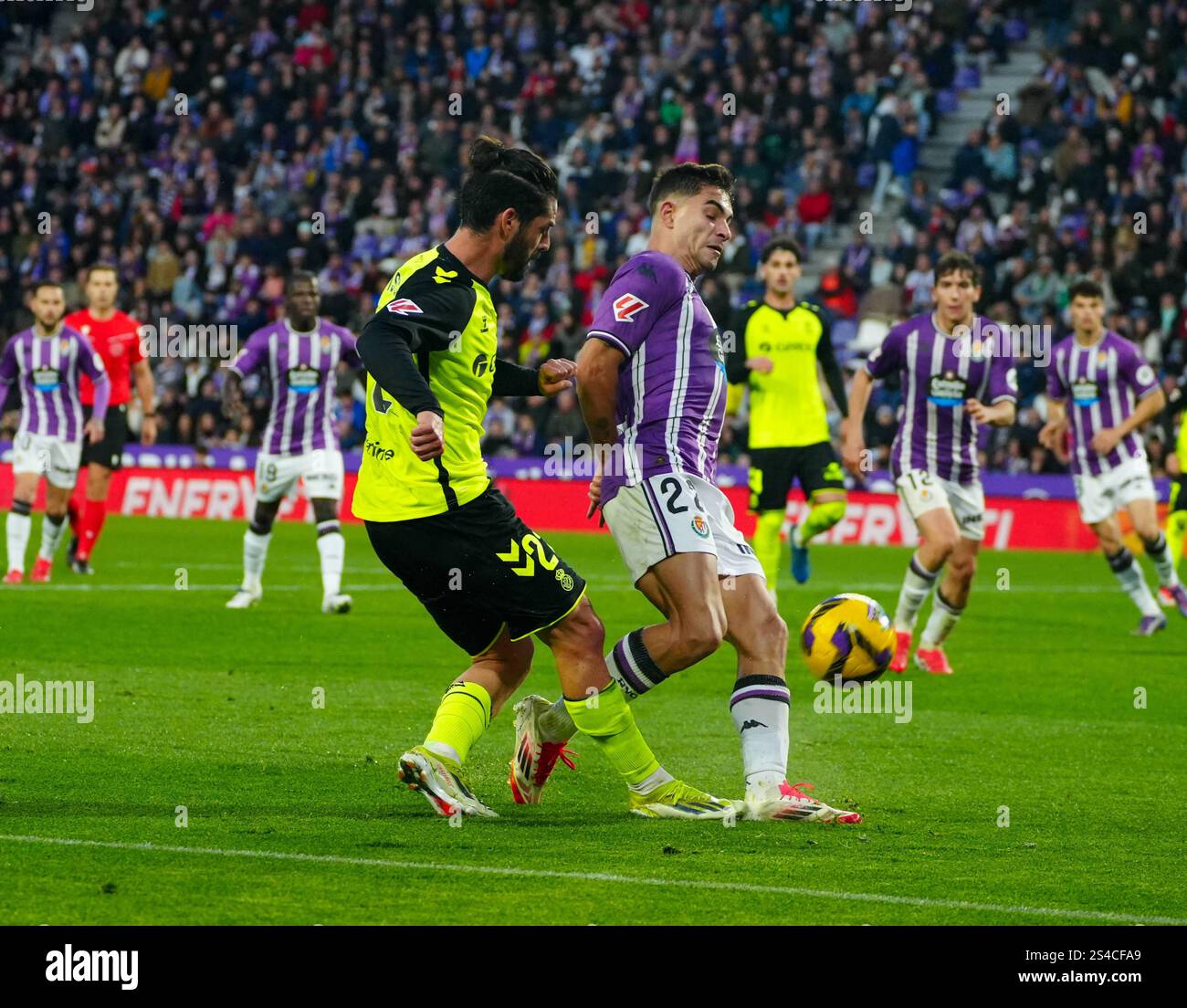 Spanish La Liga EA Sports soccer match Valladolid vs Betis at Jose ...