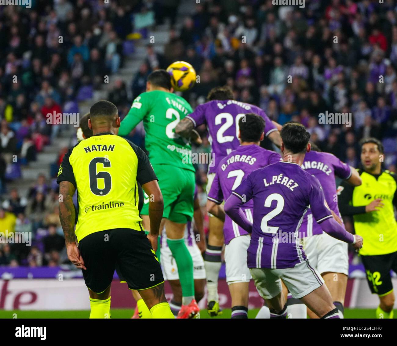 Spanish La Liga EA Sports soccer match Valladolid vs Betis at Jose ...