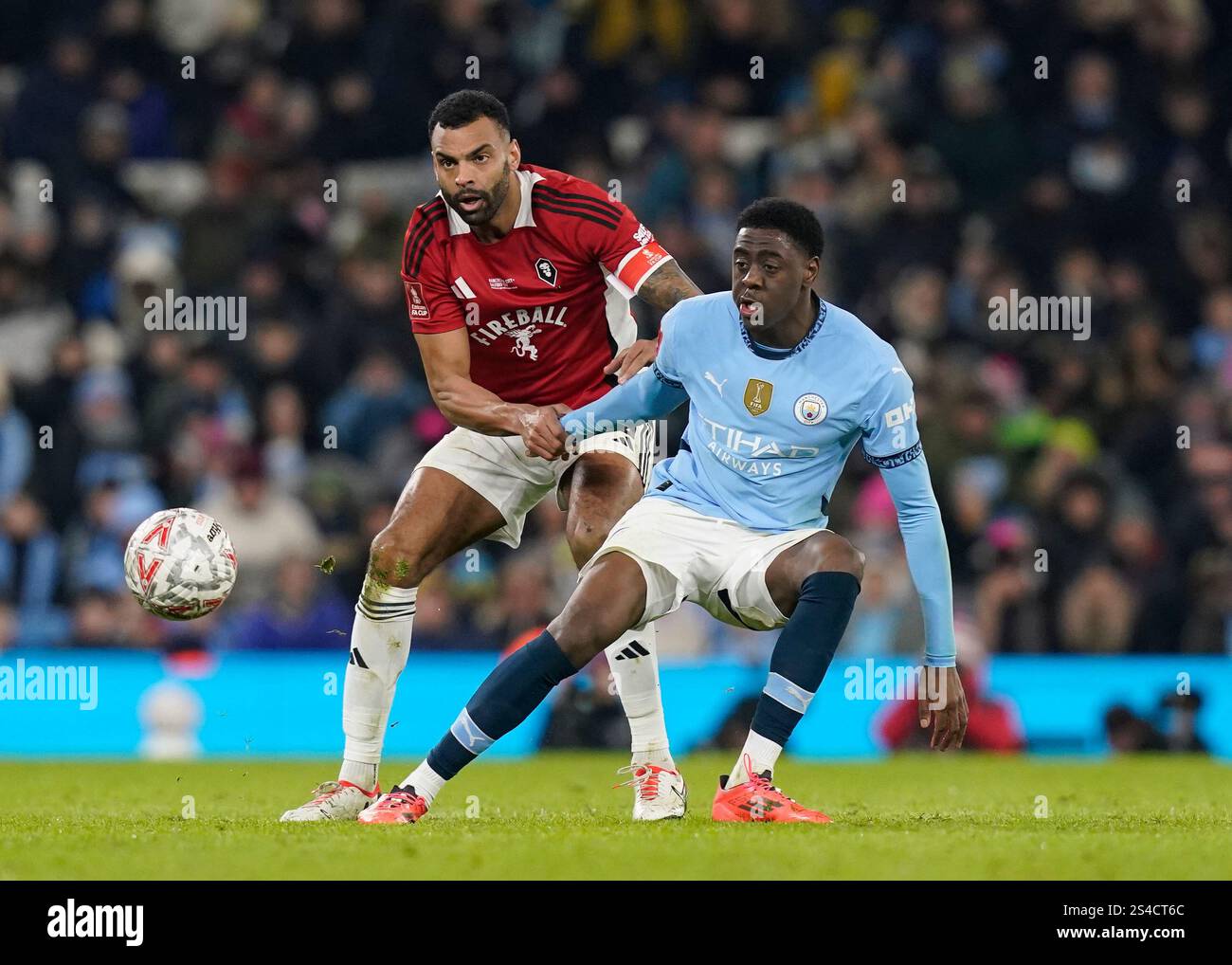 Manchester, England, 11th January 2025. Divin Mubama of Manchester City