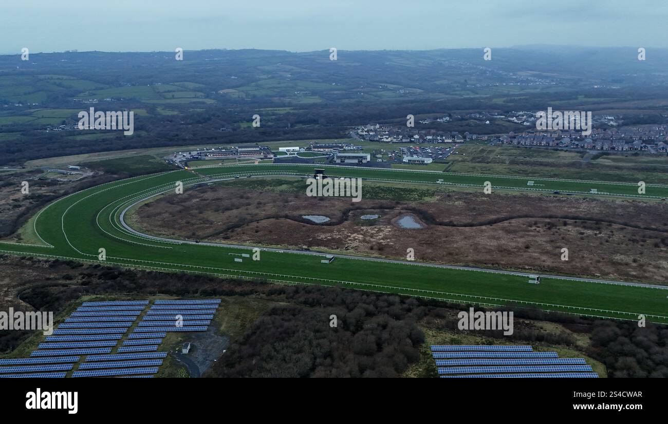 A general view of Ffos Las Racecourse. Picture date: Saturday January ...