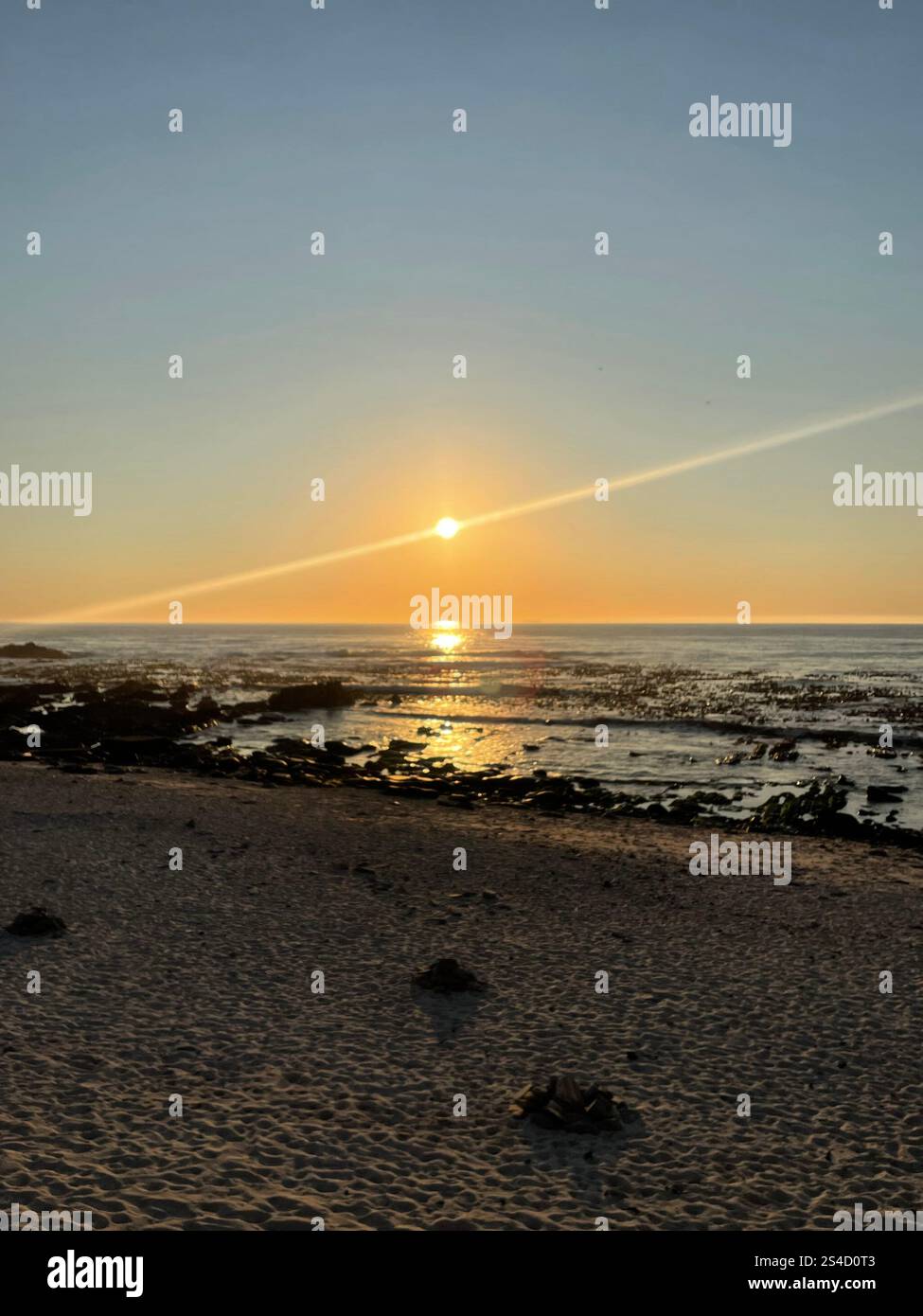 Sunset At Camps Bay Beach in Cape Town, South Africa - Smartphone Captured Stock Image