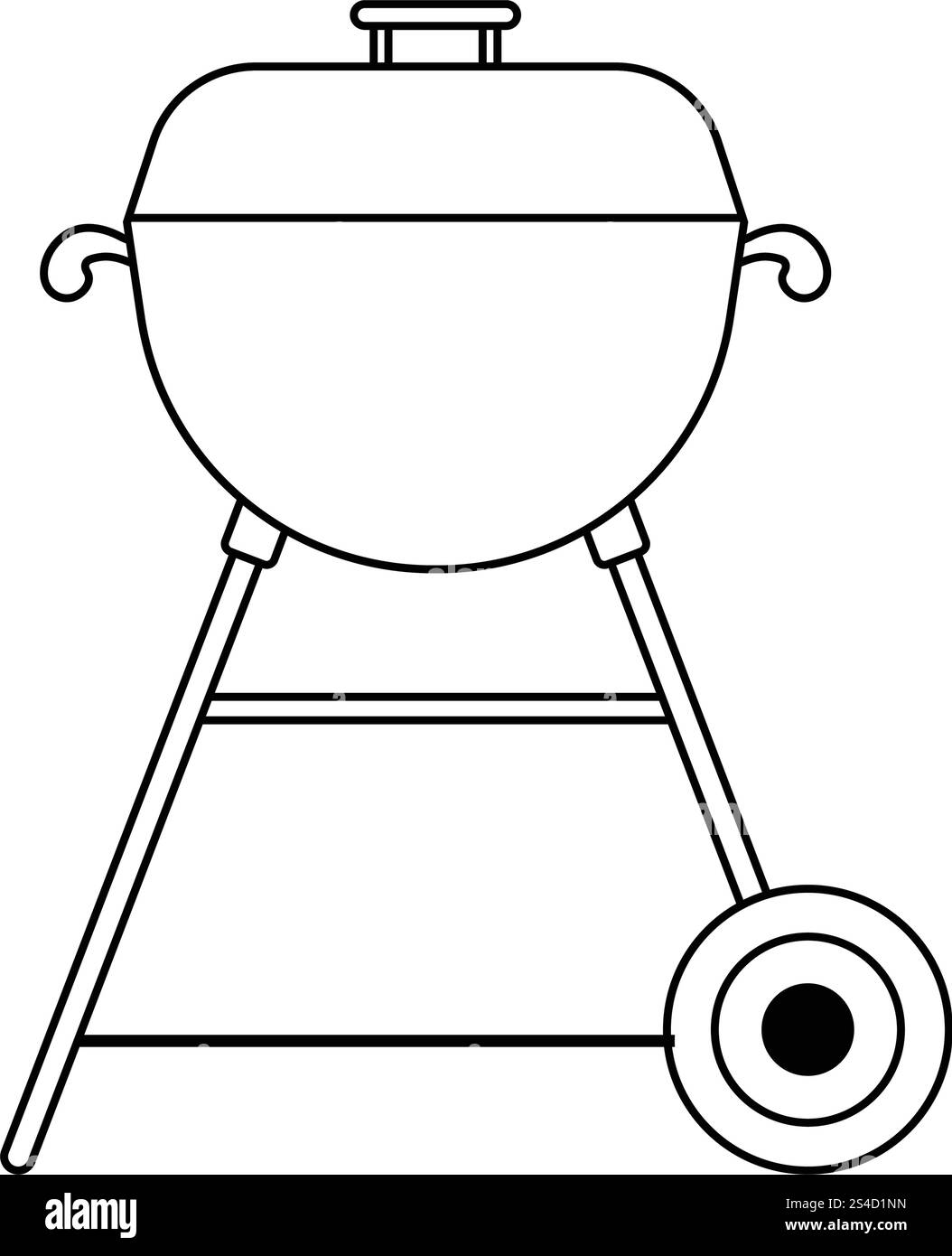 Icon of barbecue. Thin line design. Vector illustration Stock Vector ...