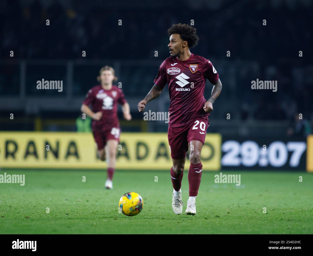 Maillot Lazaro Torino Match Porté Vs Empoli - Serie A 2024/25, Domicile Joma, Taille L