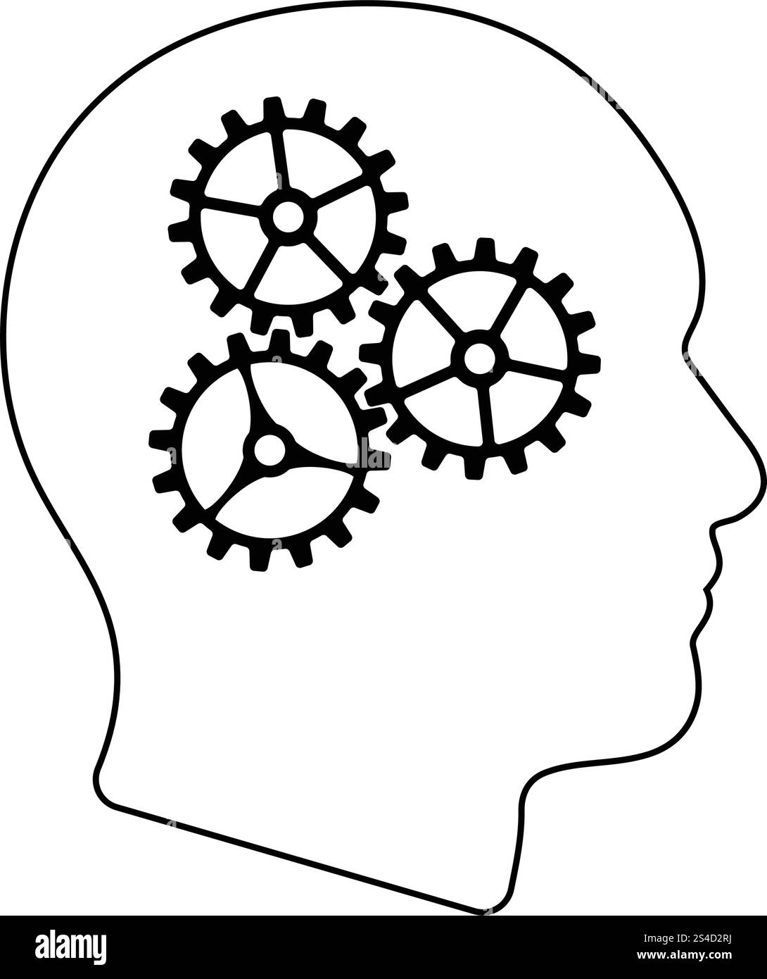 Icon of Brainstorm. Thin line design. Vector illustration Stock Vector ...