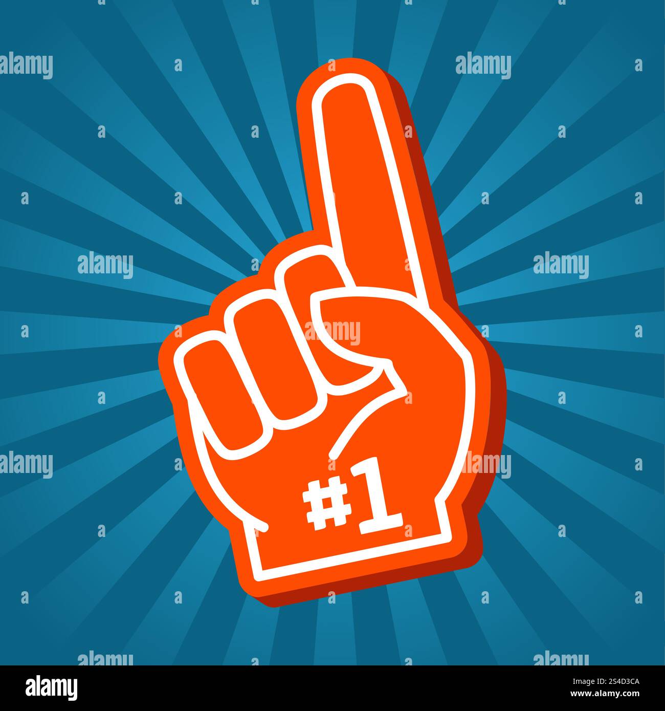 Hand Vector Orange Bright orange foam hand vector illustration. Hand finger element design ...