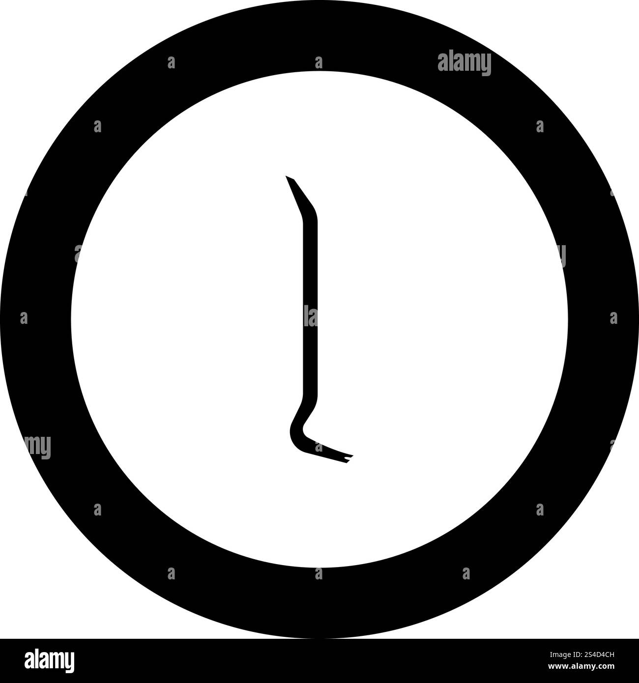 Pinch bar icon black color in round circle vector illustration Stock ...