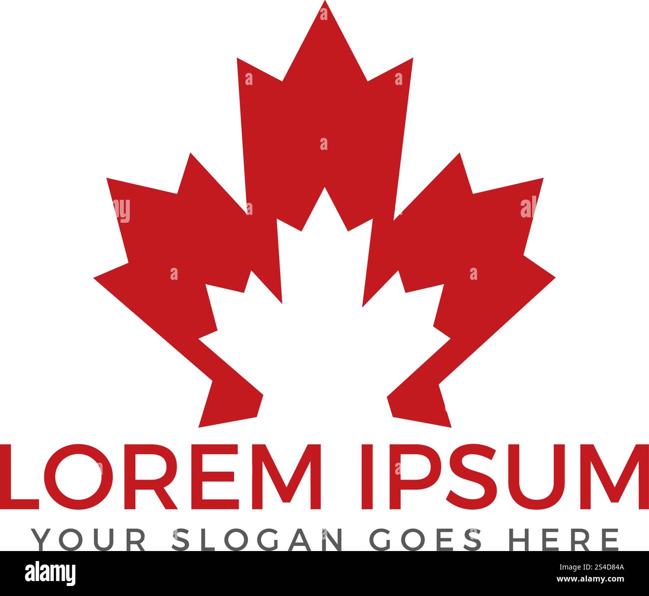 Maple leaf logo design. Canada symbol logo. Stock Vector