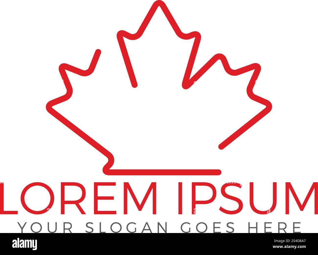 Maple leaf logo design. Canada symbol logo. Stock Vector