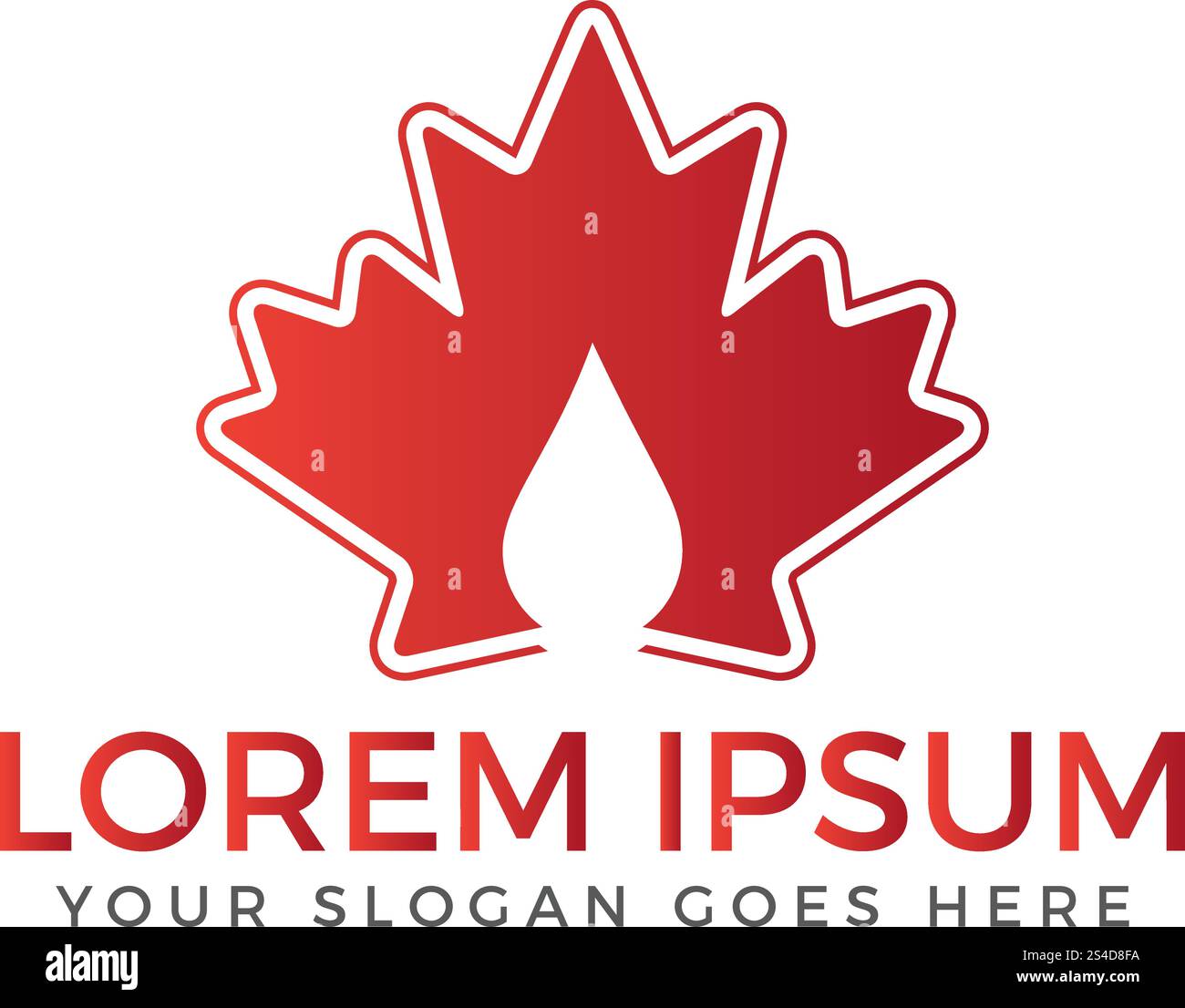 Maple leaf logo design. Canada symbol logo. Stock Vector