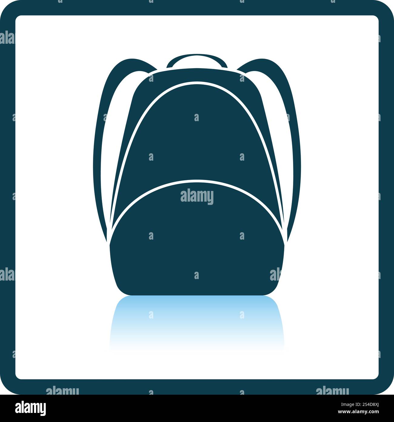 School rucksack icon. Shadow reflection design. Vector illustration ...