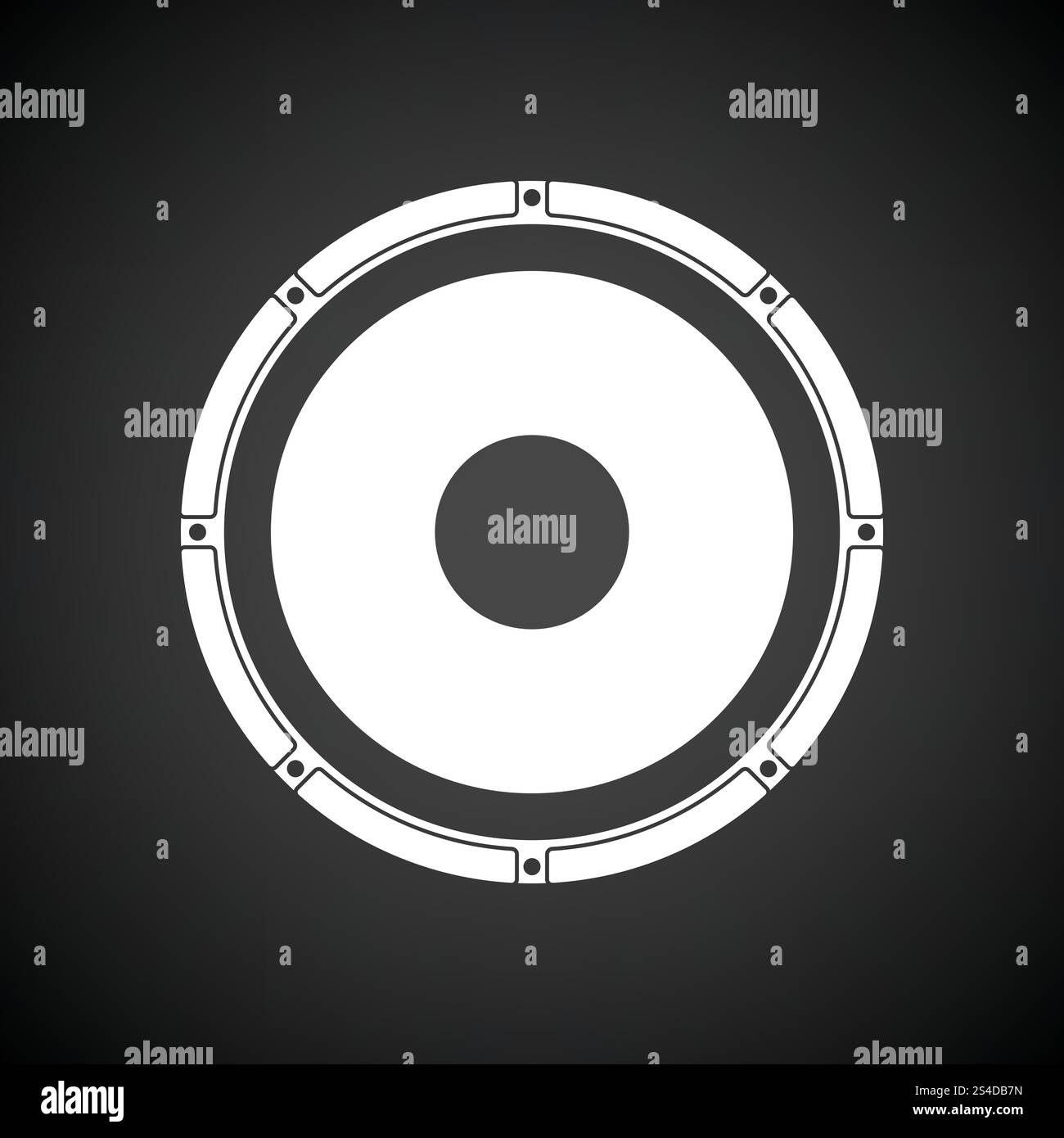 Loudspeaker icon. Black background with white. Vector illustration ...