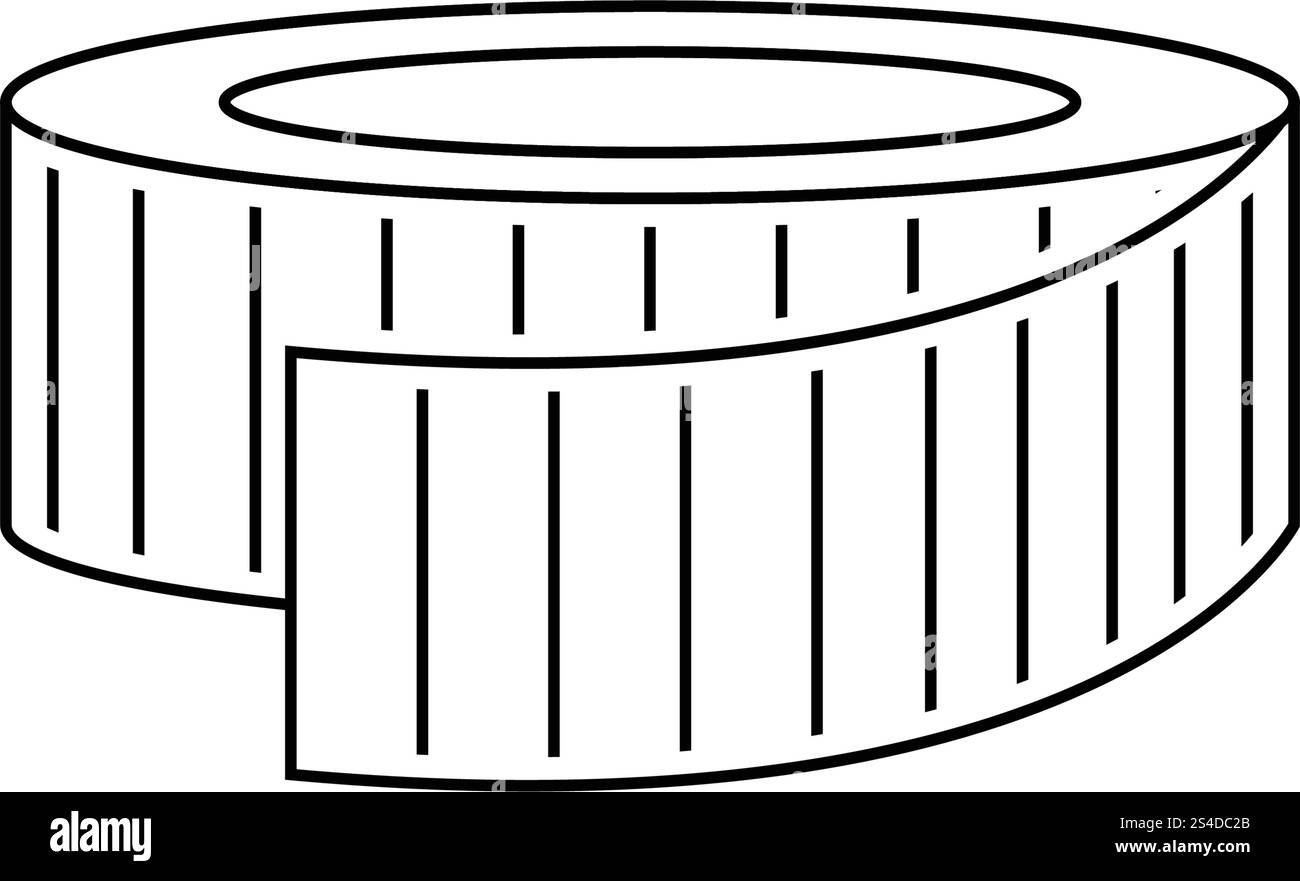 Icon of Measure tape . Thin line design. Vector illustration Stock ...