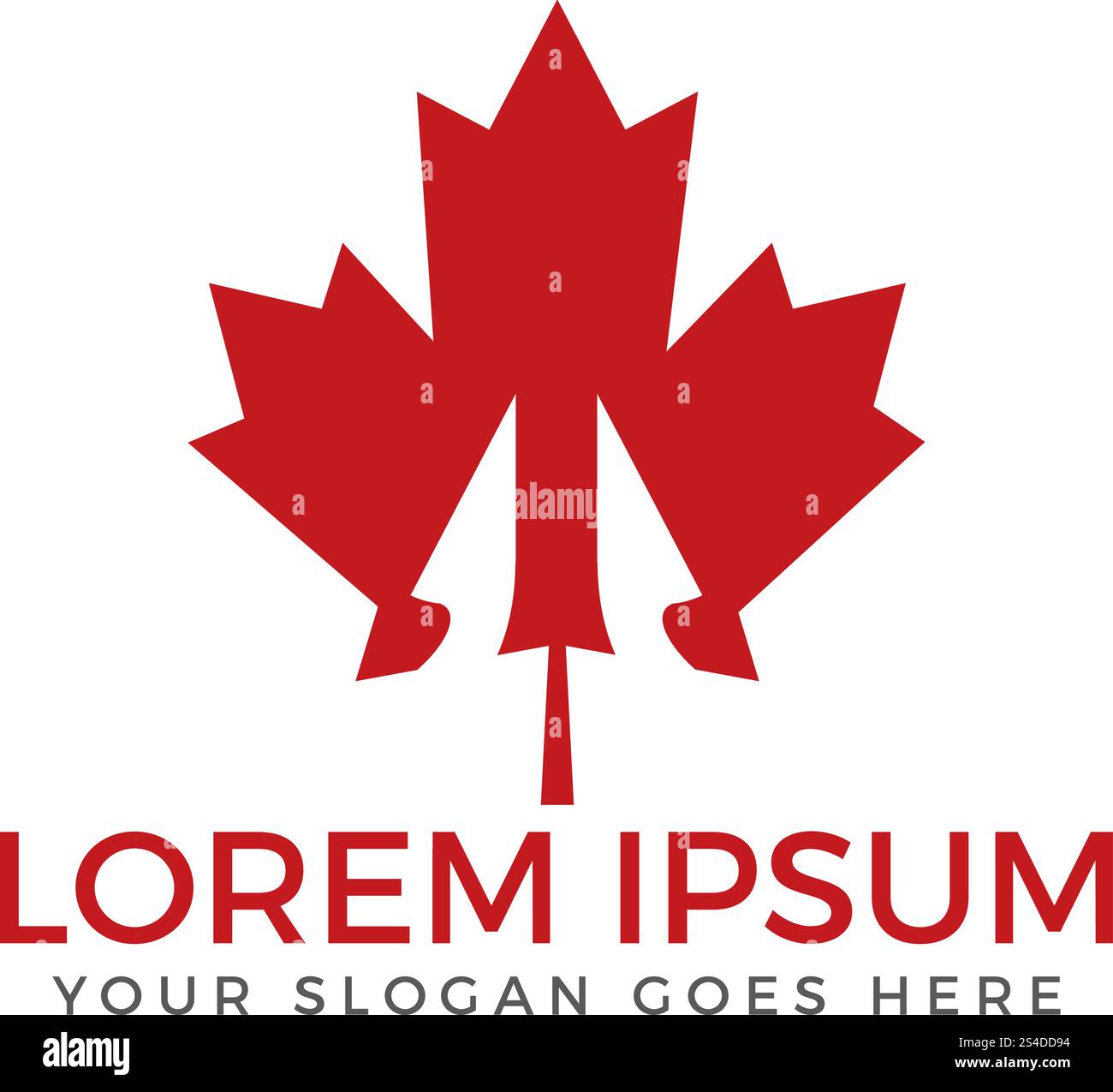 Maple leaf logo design. Canada symbol logo. Stock Vector