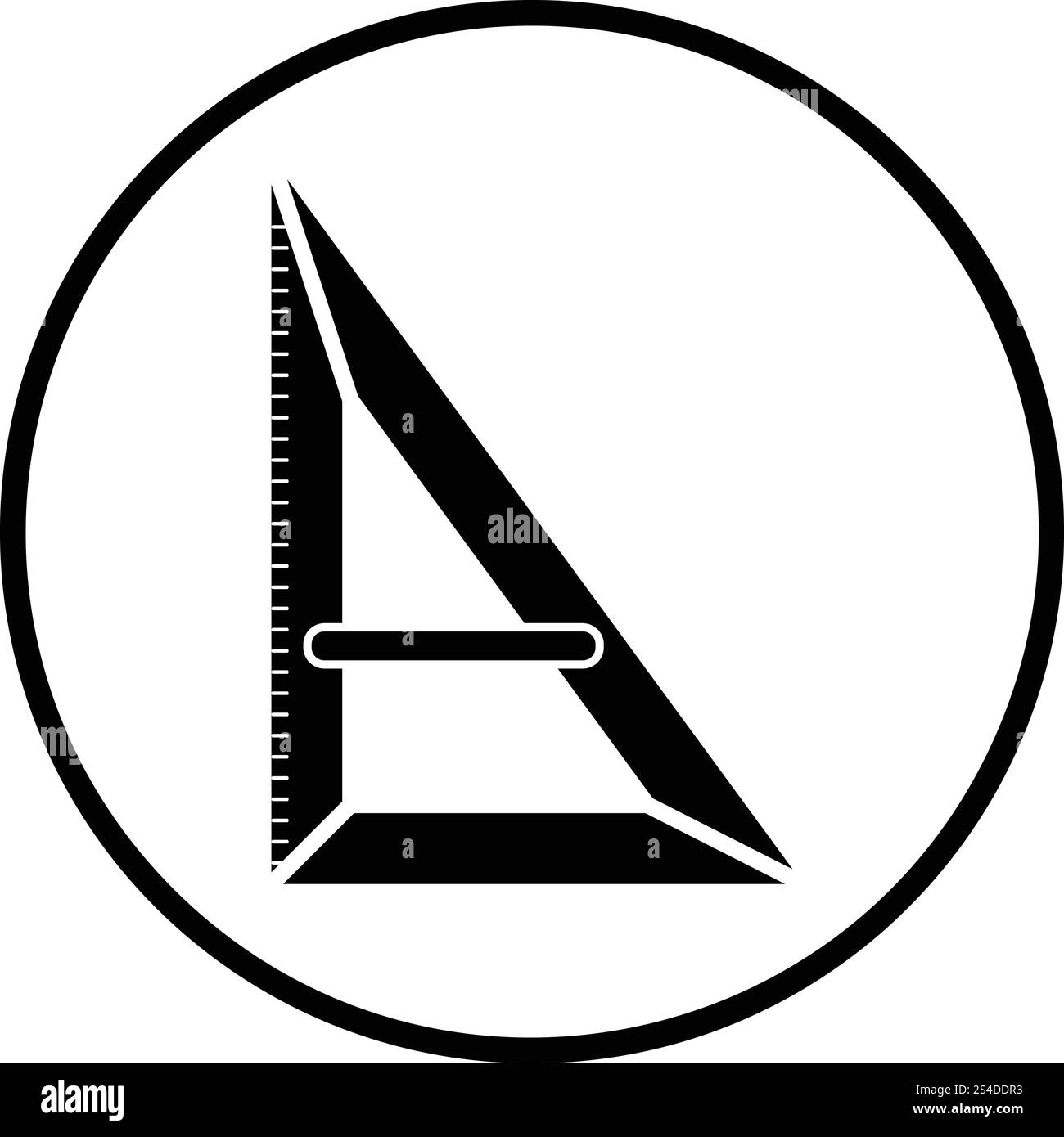 Triangle icon. Thin circle design. Vector illustration Stock Vector ...