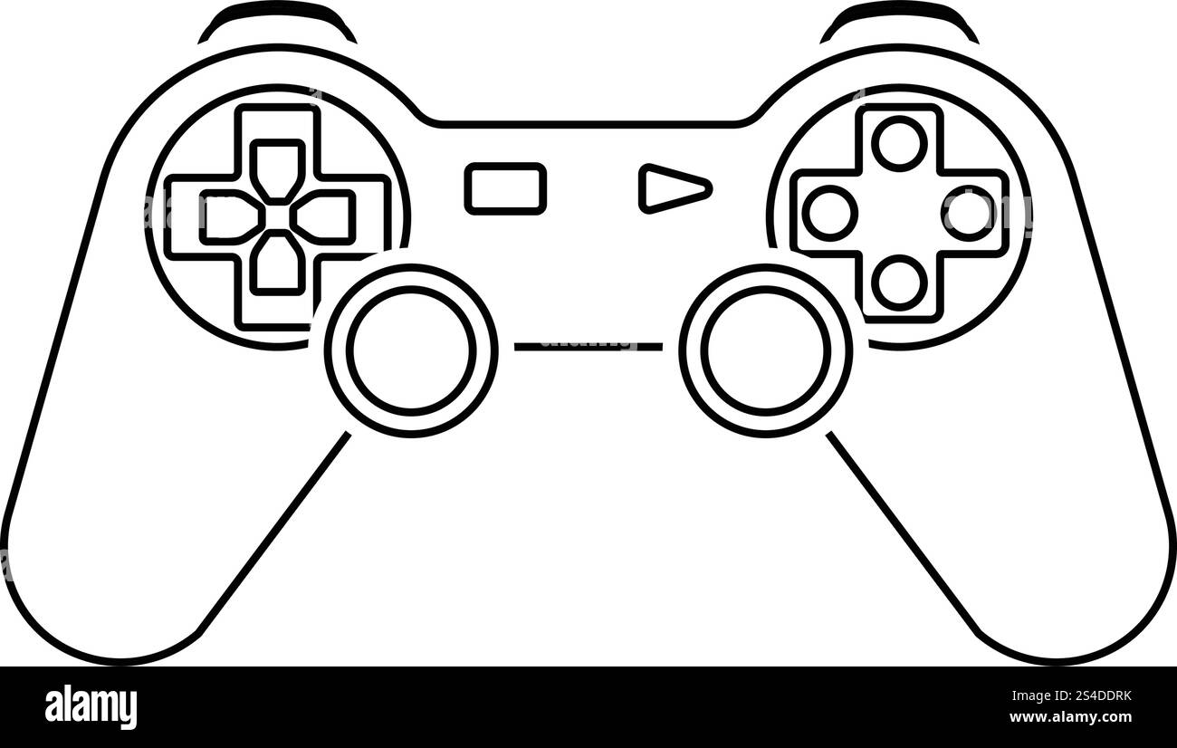 Gamepad icon. Thin line design. Vector illustration Stock Vector Image ...