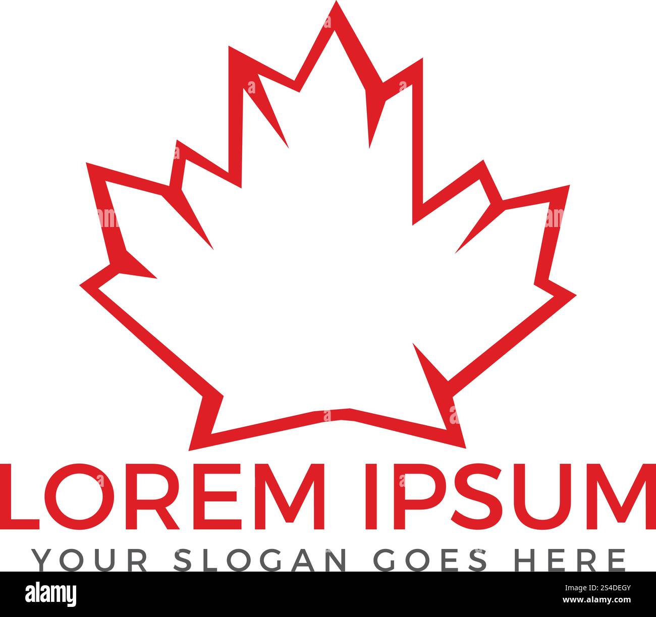 Maple leaf logo design. Canada symbol logo. Stock Vector