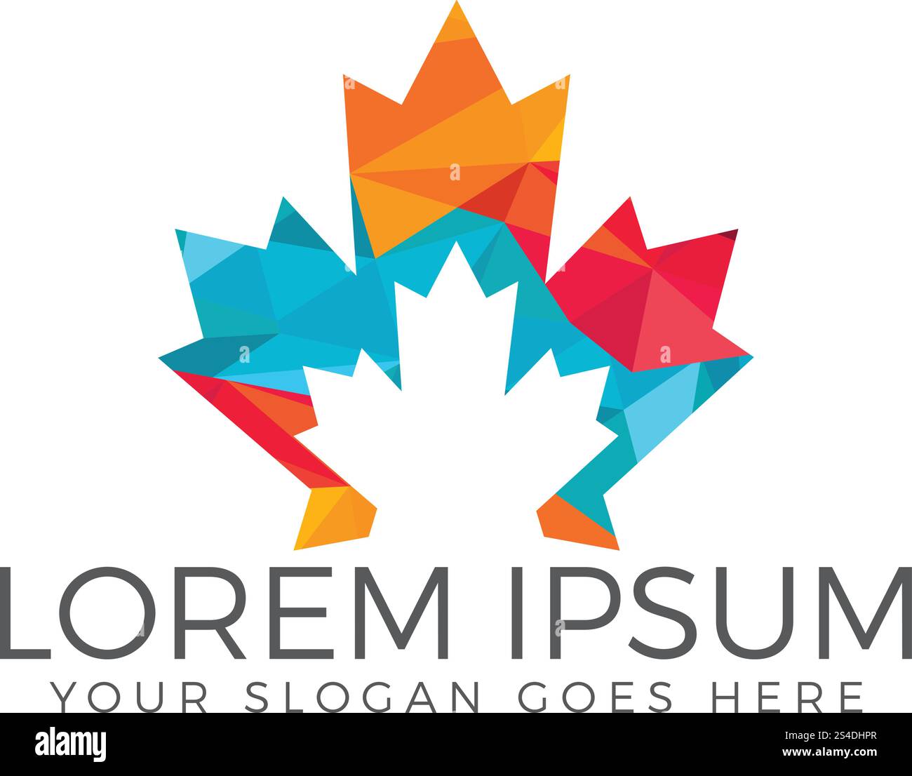 Maple leaf logo design. Canada symbol logo. Stock Vector