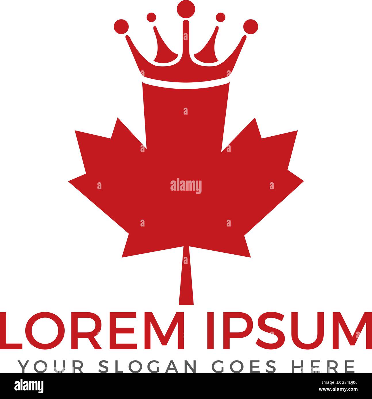 Maple leaf with crown logo design Stock Vector Image & Art - Alamy