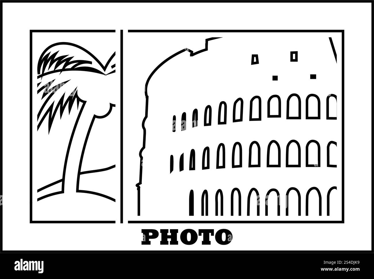 Digital photo frame icon. Thin line design. Vector illustration Stock ...