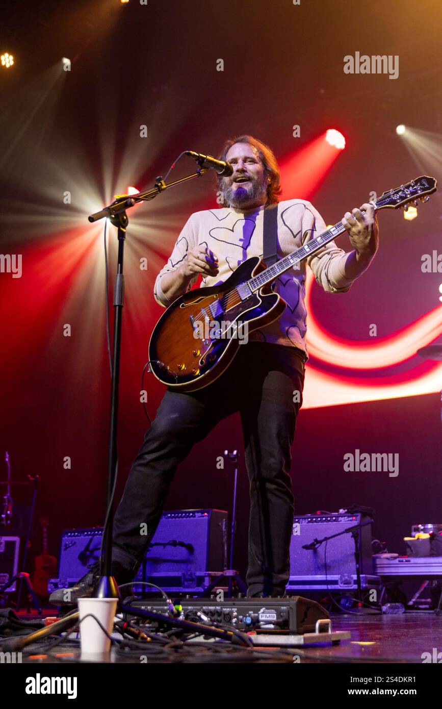 Madison, USA. 10th Jan, 2025. Brian Aubert of Silversun Pickups during