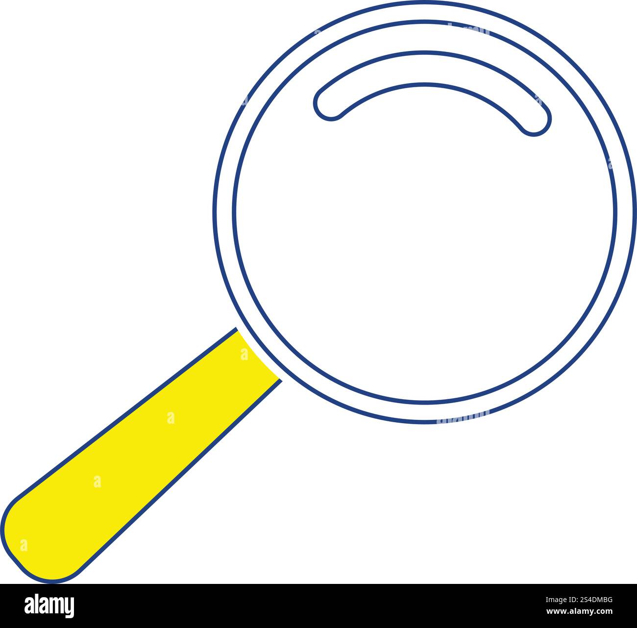 Icon of magnifier. Thin line design. Vector illustration Stock Vector ...