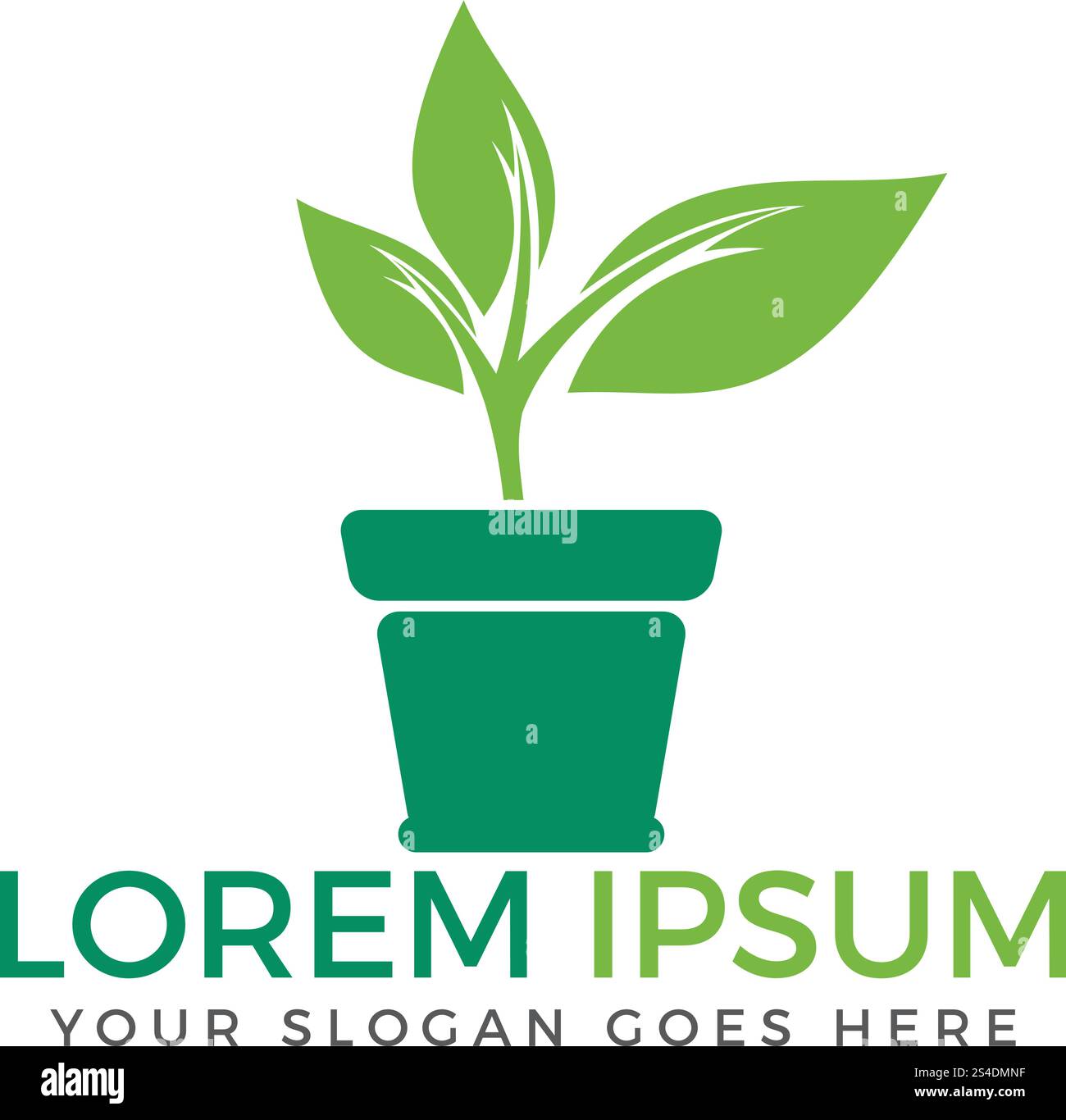 Flower pot and plant logo. Growth vector logo Stock Vector Image & Art ...