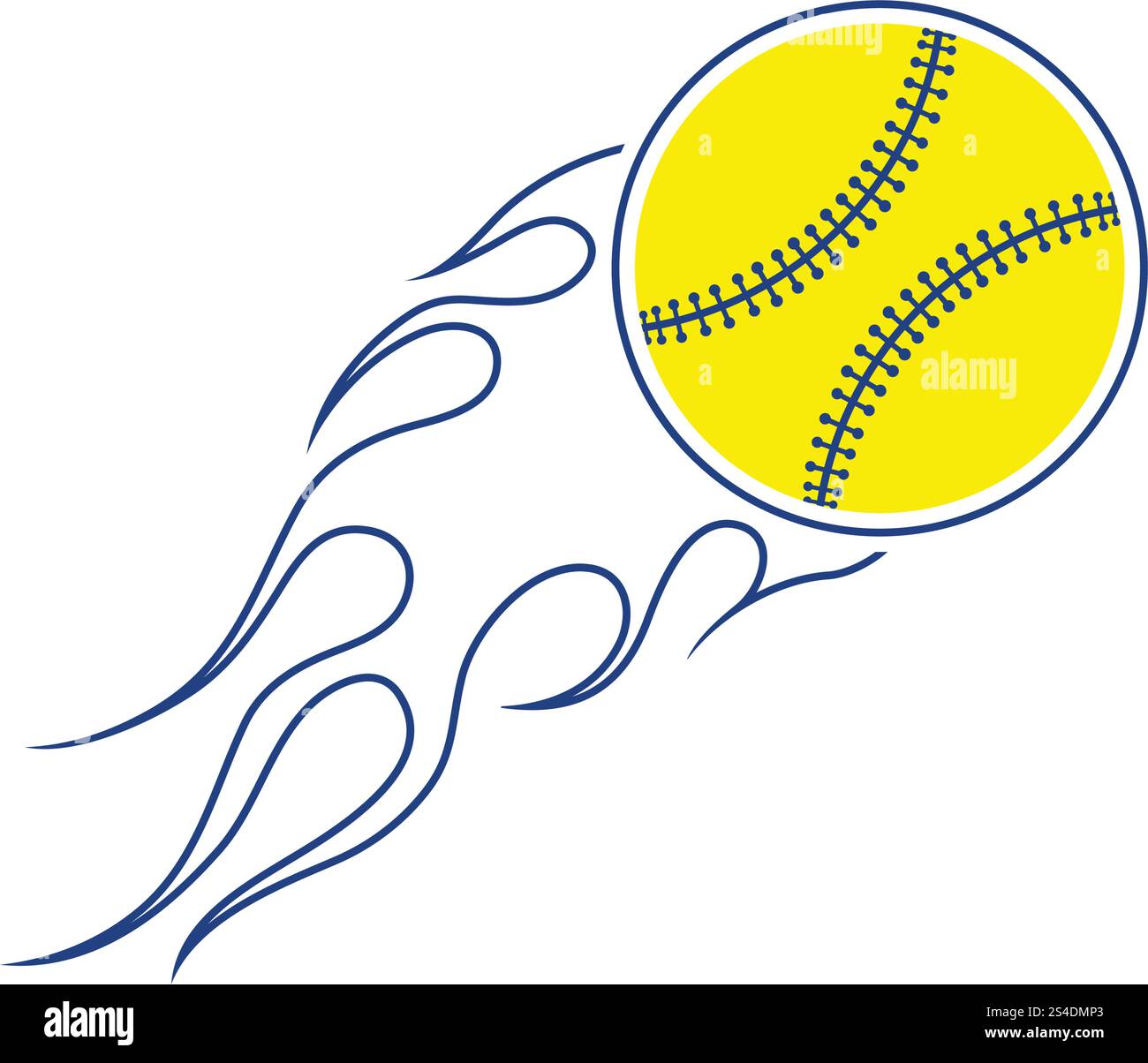 Baseball fire ball icon. Thin line design. Vector illustration Stock ...