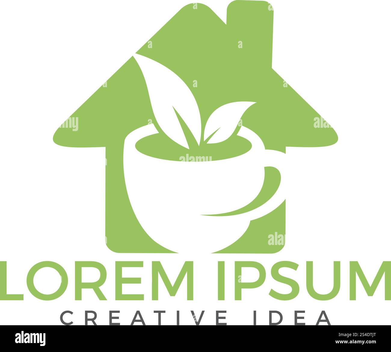 Cup of tea and house logo design. Healthy drink sign Stock Vector Image ...