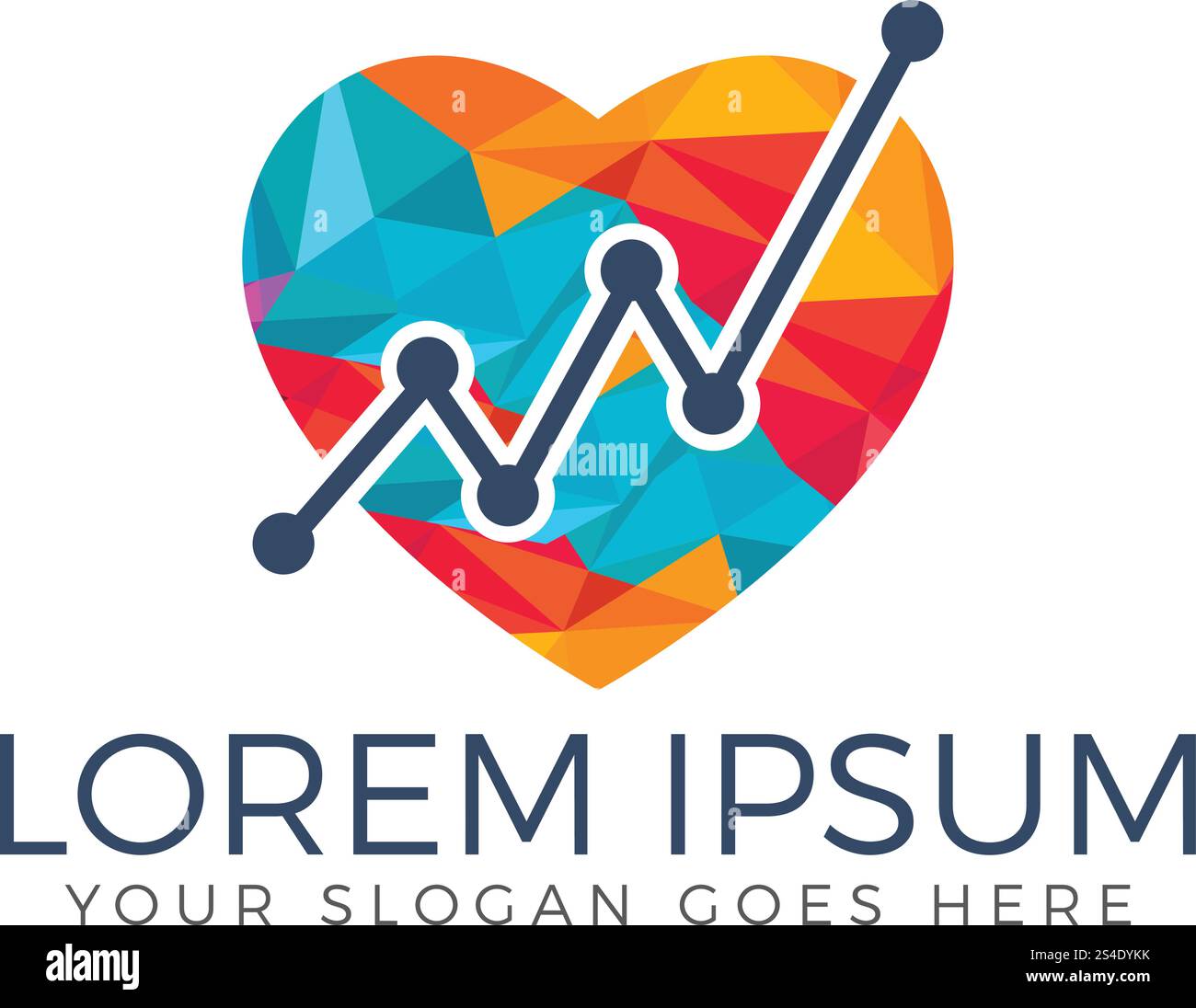 Business growth and success heart shape logo Stock Vector Image & Art ...