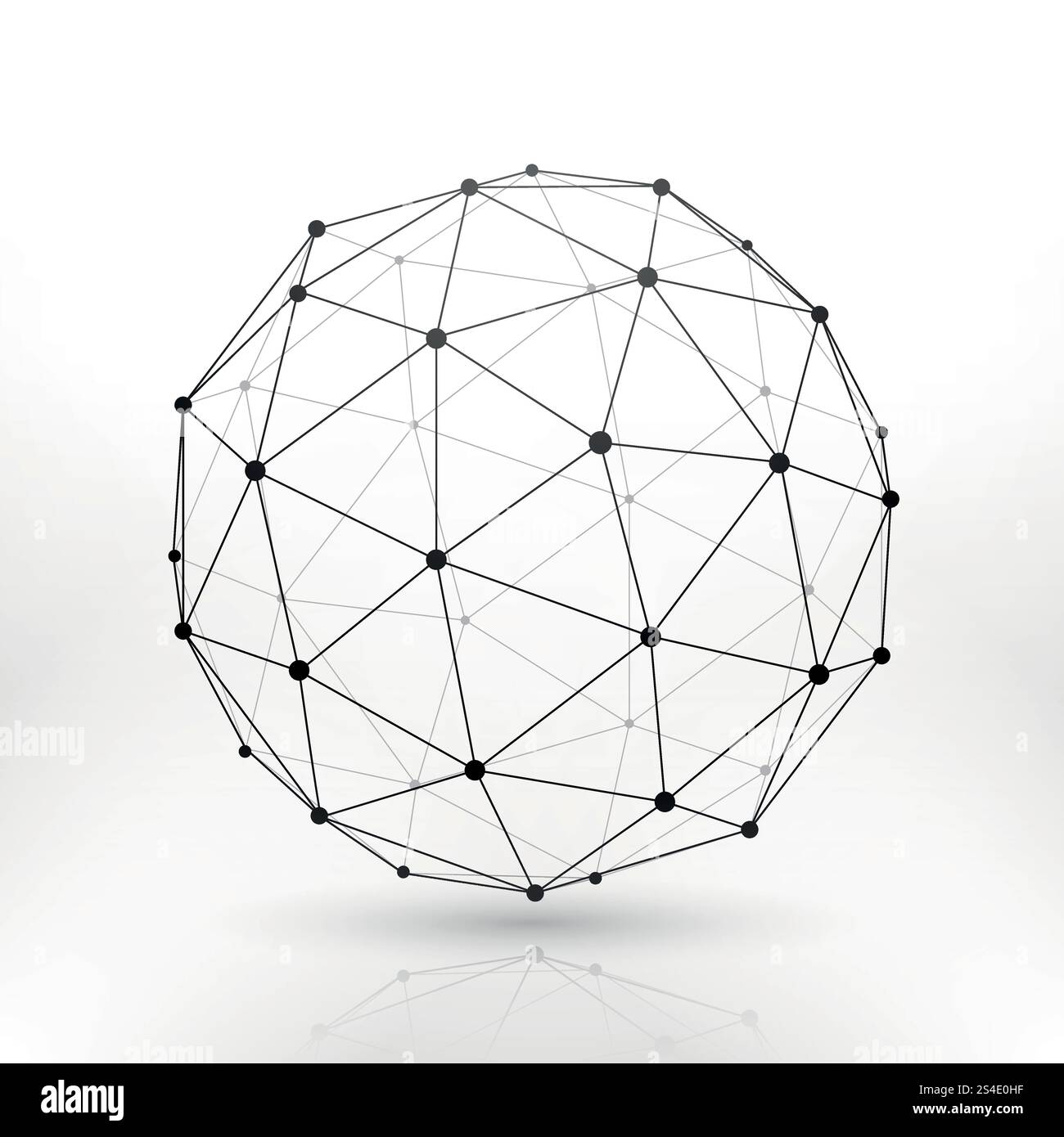 Wireframe globe sphere, connectivity, network tech connection vector ...