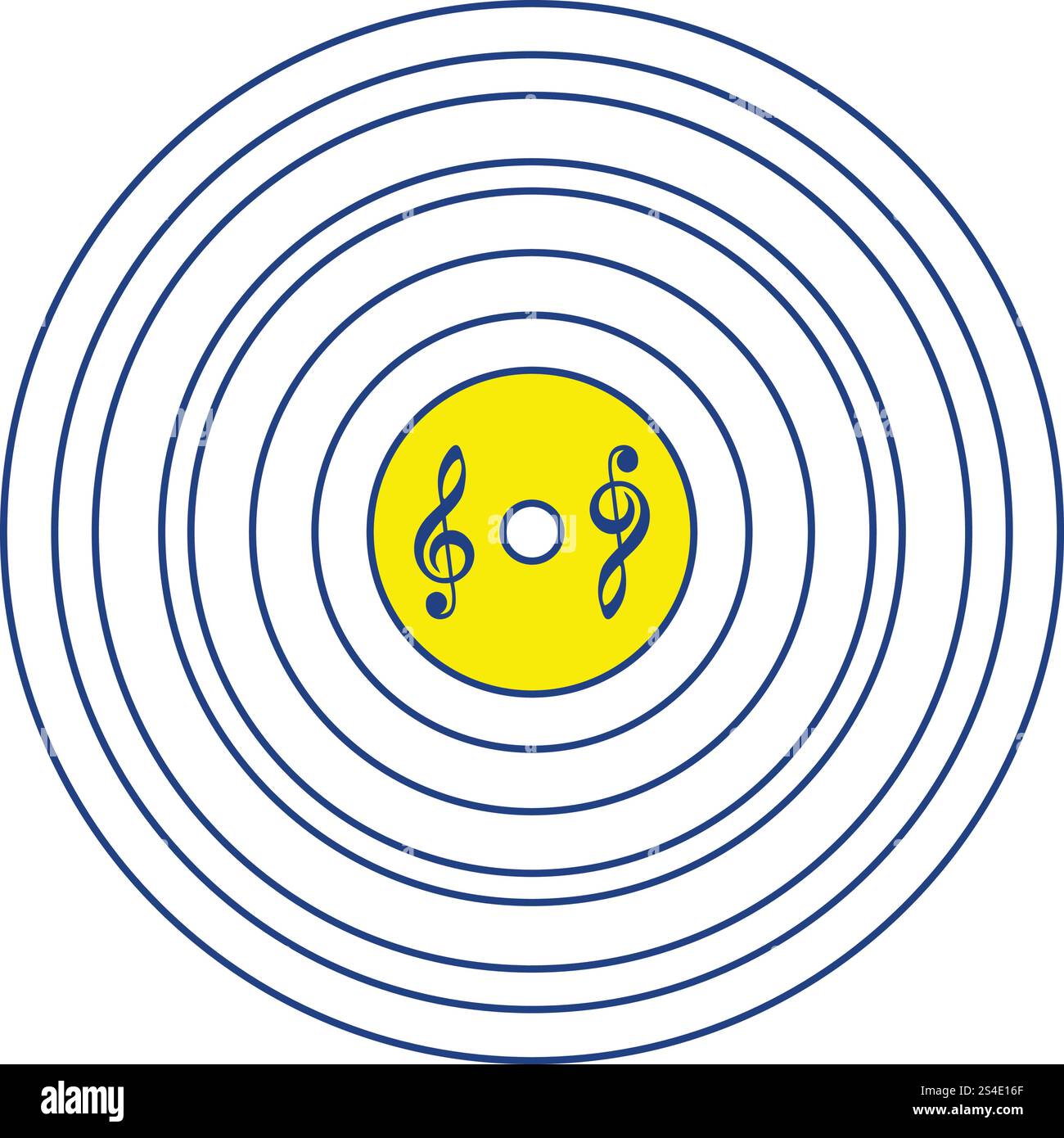 Analogue record icon. Thin line design. Vector illustration Stock ...