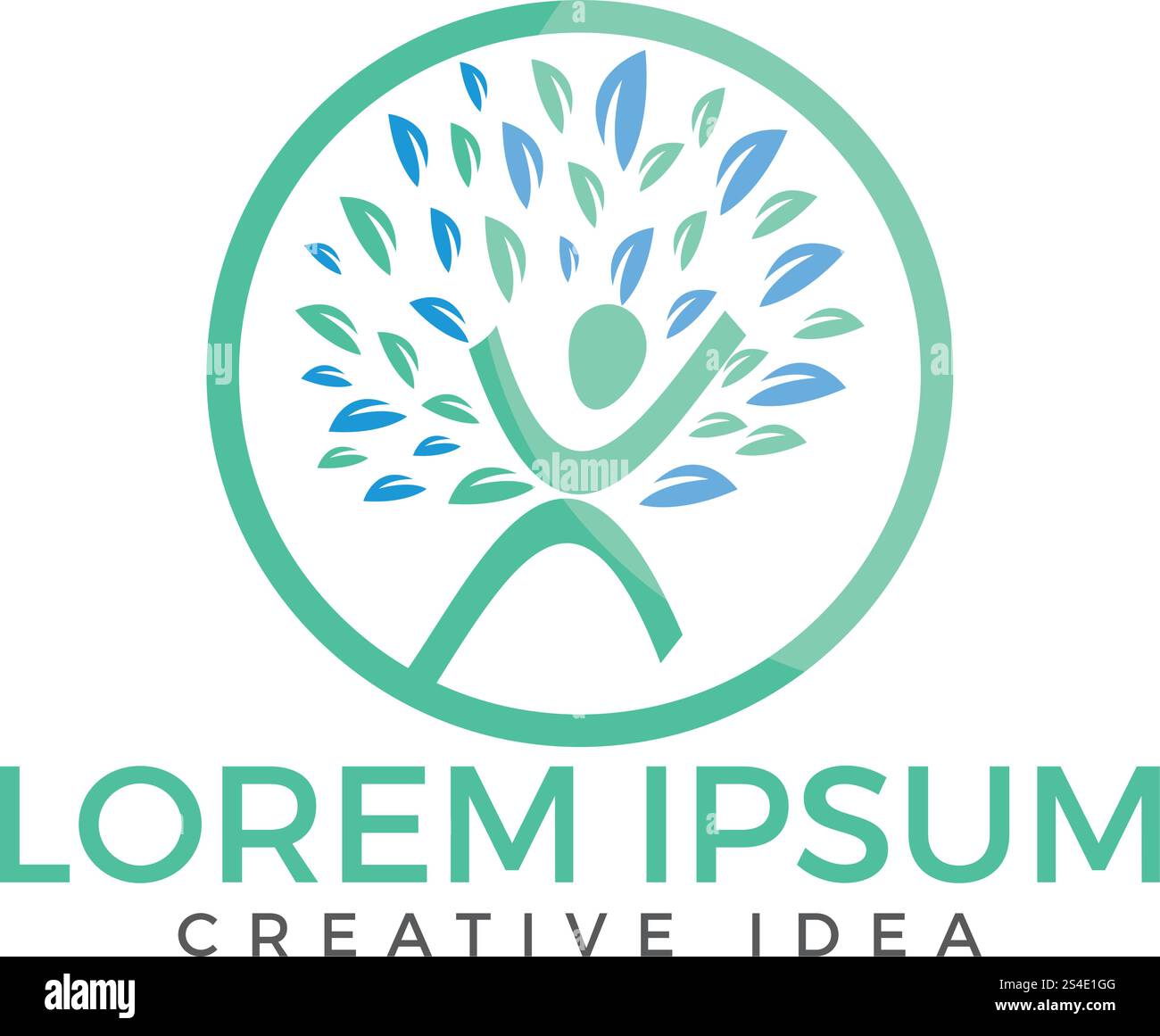 Human tree logo vector template. Healthy person tree eco and bio human ...