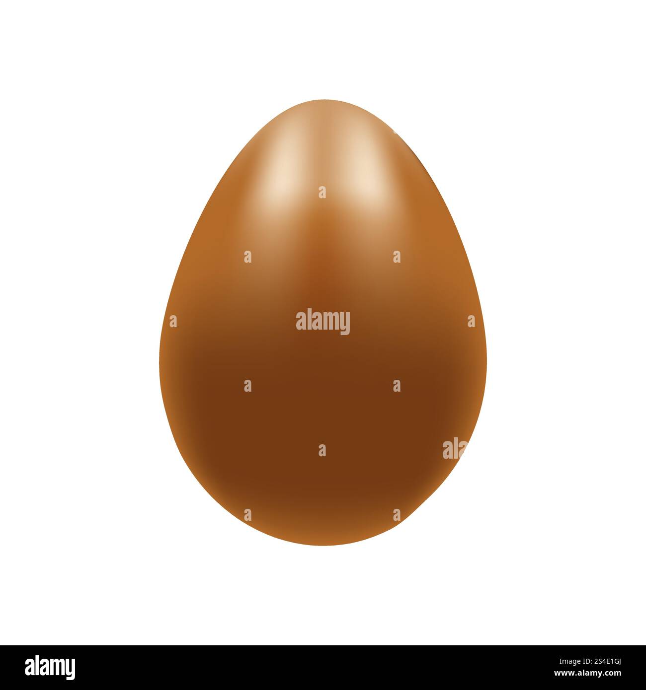 3d easter voluminous chocolate egg realistic , vector illustration Stock Vector