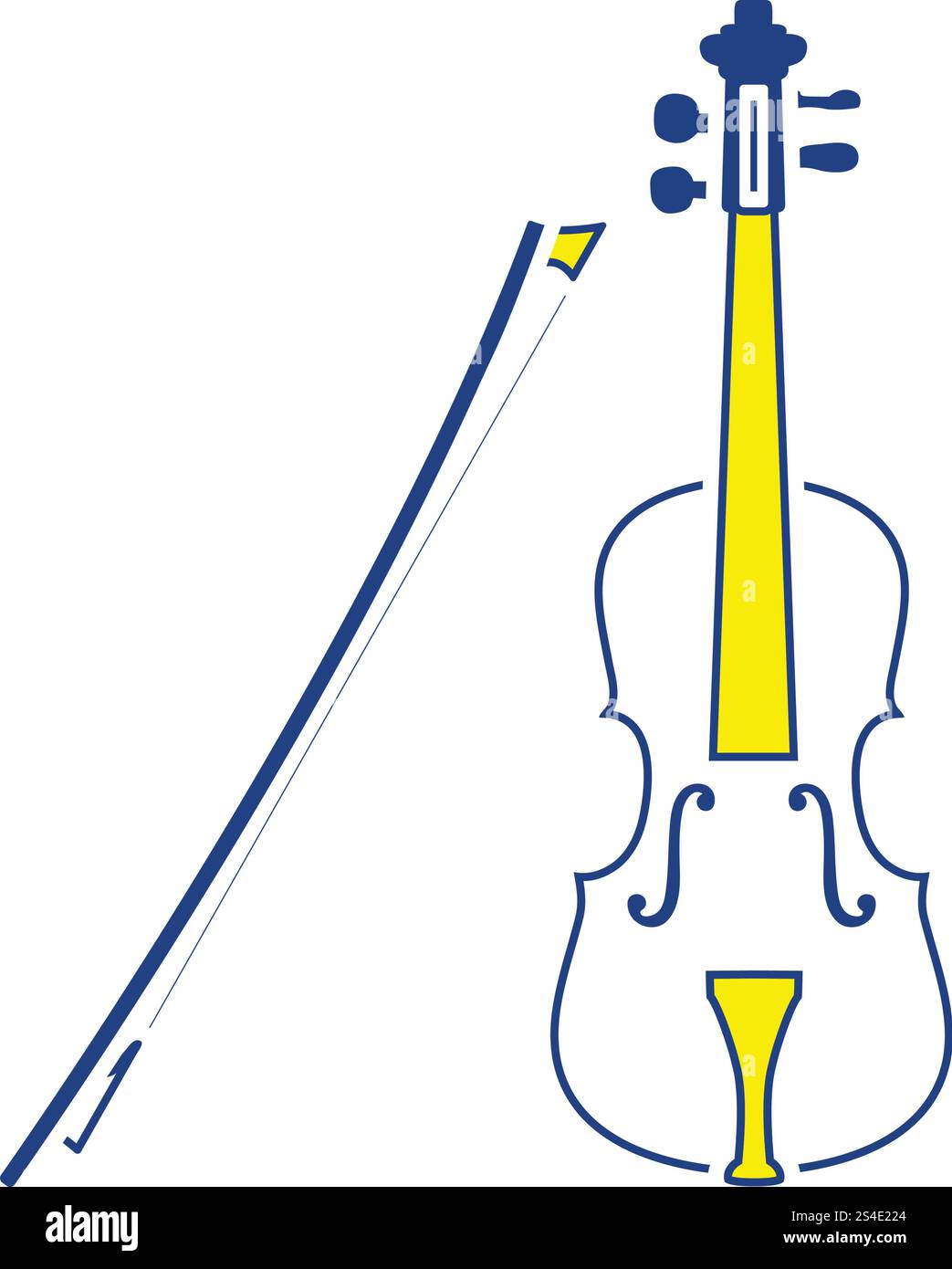 Violin icon. Thin line design. Vector illustration Stock Vector Image ...