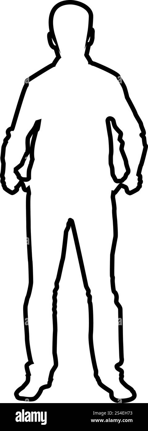 Man took out his empty pockets Businessman has not money silhouette ...