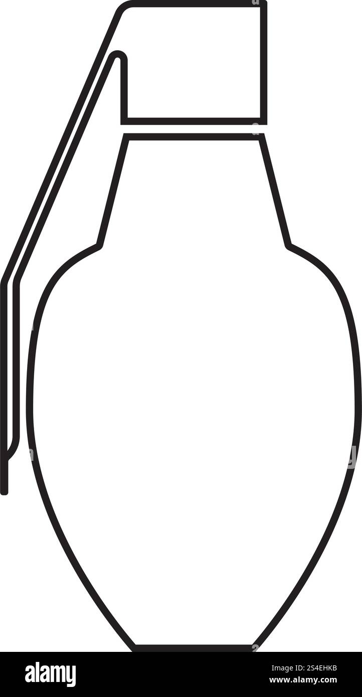 Grenade icon black color vector illustration flat style simple image ...