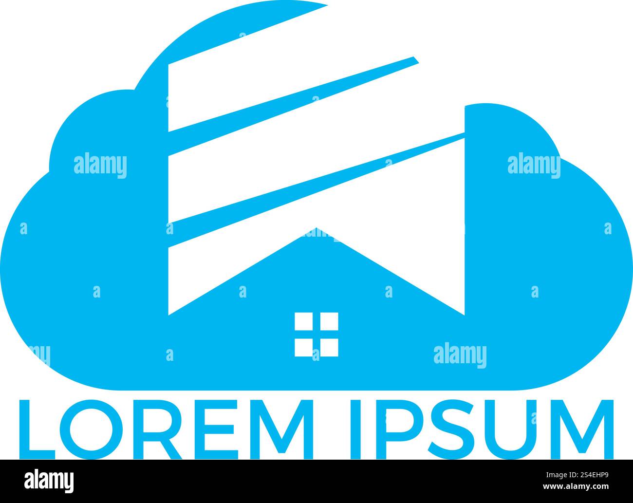 Modern cloud home vector icon logo design Stock Vector Image & Art - Alamy