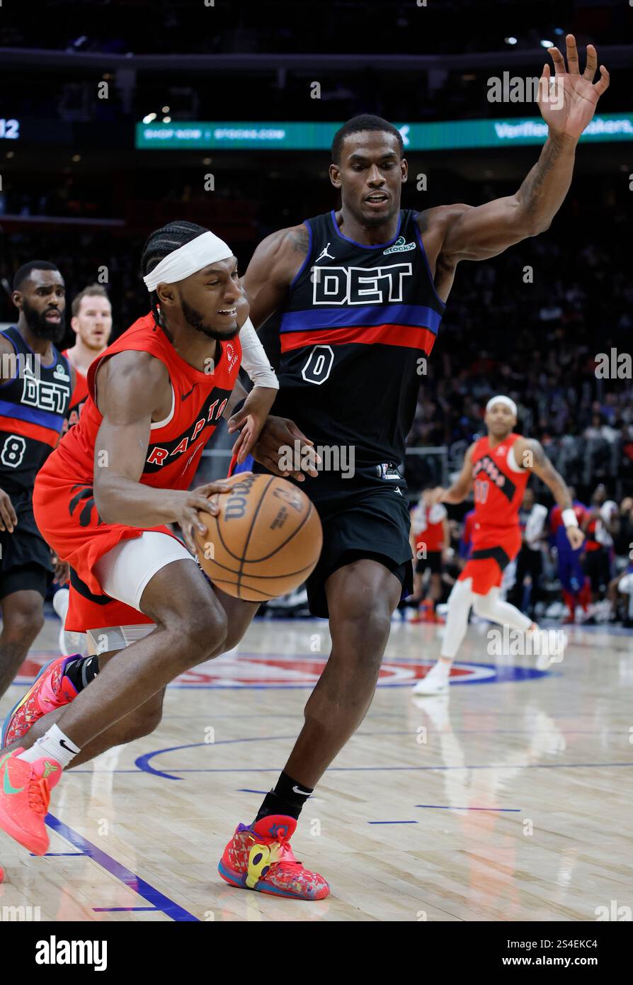 Quickley Raptors Toronto Raptors guard Immanuel Quickley (5) drives to the basket ...